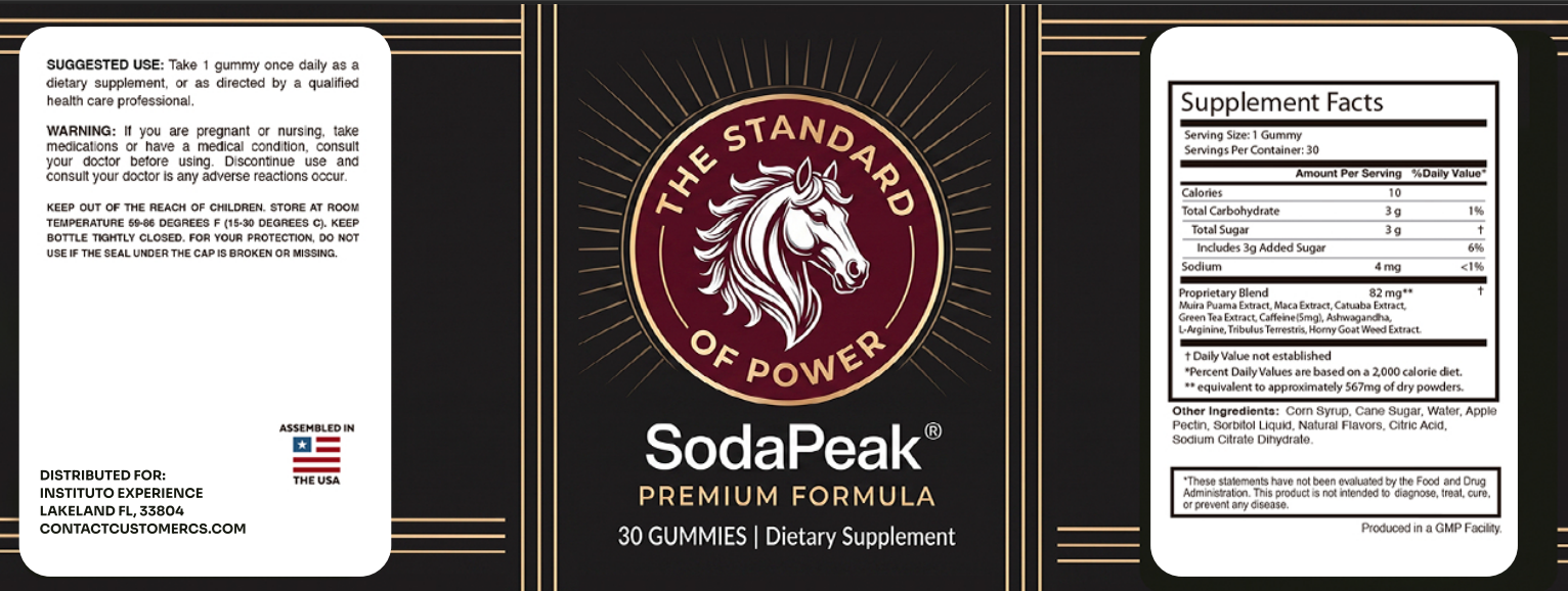 SodaPeak Supplement Facts